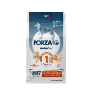 Forza10 Medium Diet with Horse & Peas - sausā barība suņiem 1,5kg